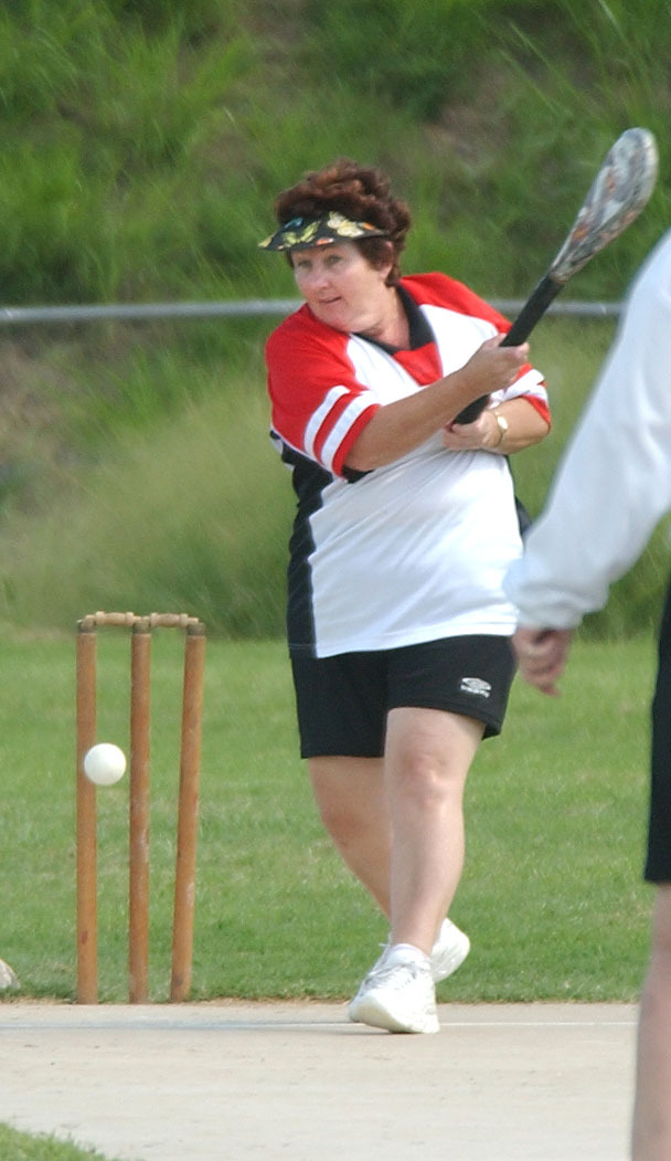 Tangaloomas Vs City Slickers 2nd Division - Lesley Cuthbert in vigoro match, Ipswich, March 2003