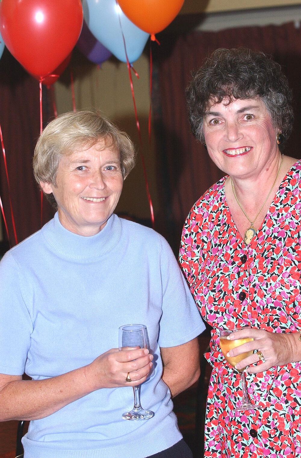 Bev Boel and Hazel Boel at a birthday party at Swags, Ipswich, March 2003