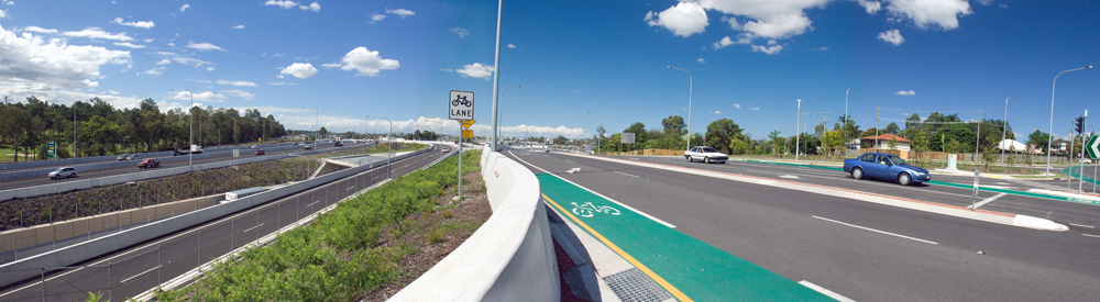 Part of roadworks on Ipswich Motorway at Gailes, Ipswich, 2010