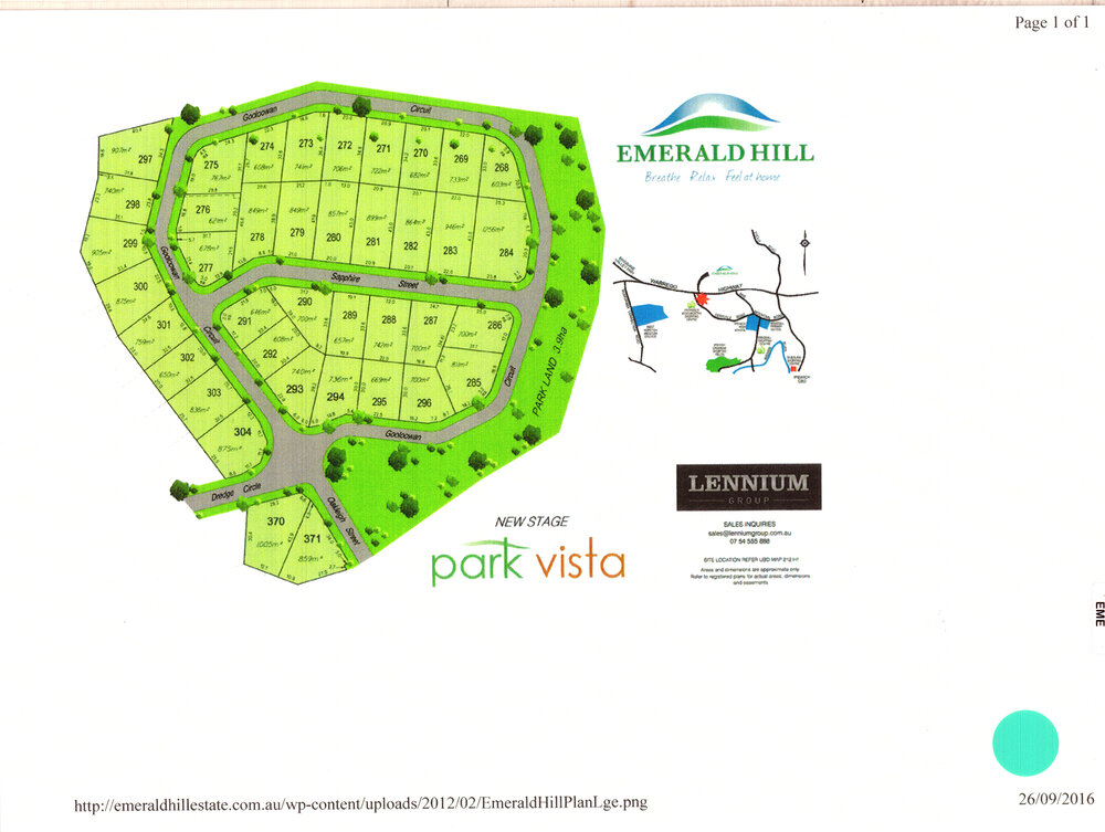 Emerald Hill map : new stage, Park Vista