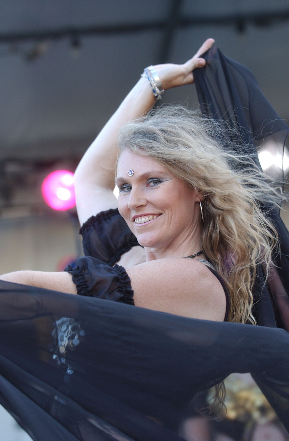 Unidentified dancer performing at the Ipswich Festival, d'Arcy Doyle Place, Nicholas Street, Ipswich, April 2003