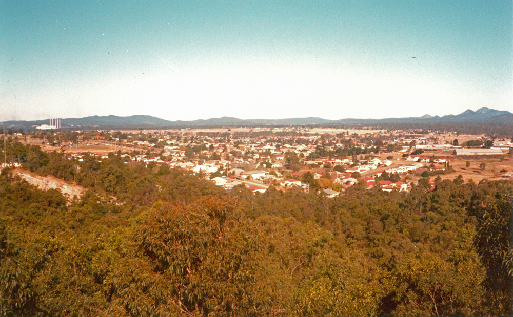 Looking towards Ipswich Showgrounds from Denmark Hill, Ipswich, 1982