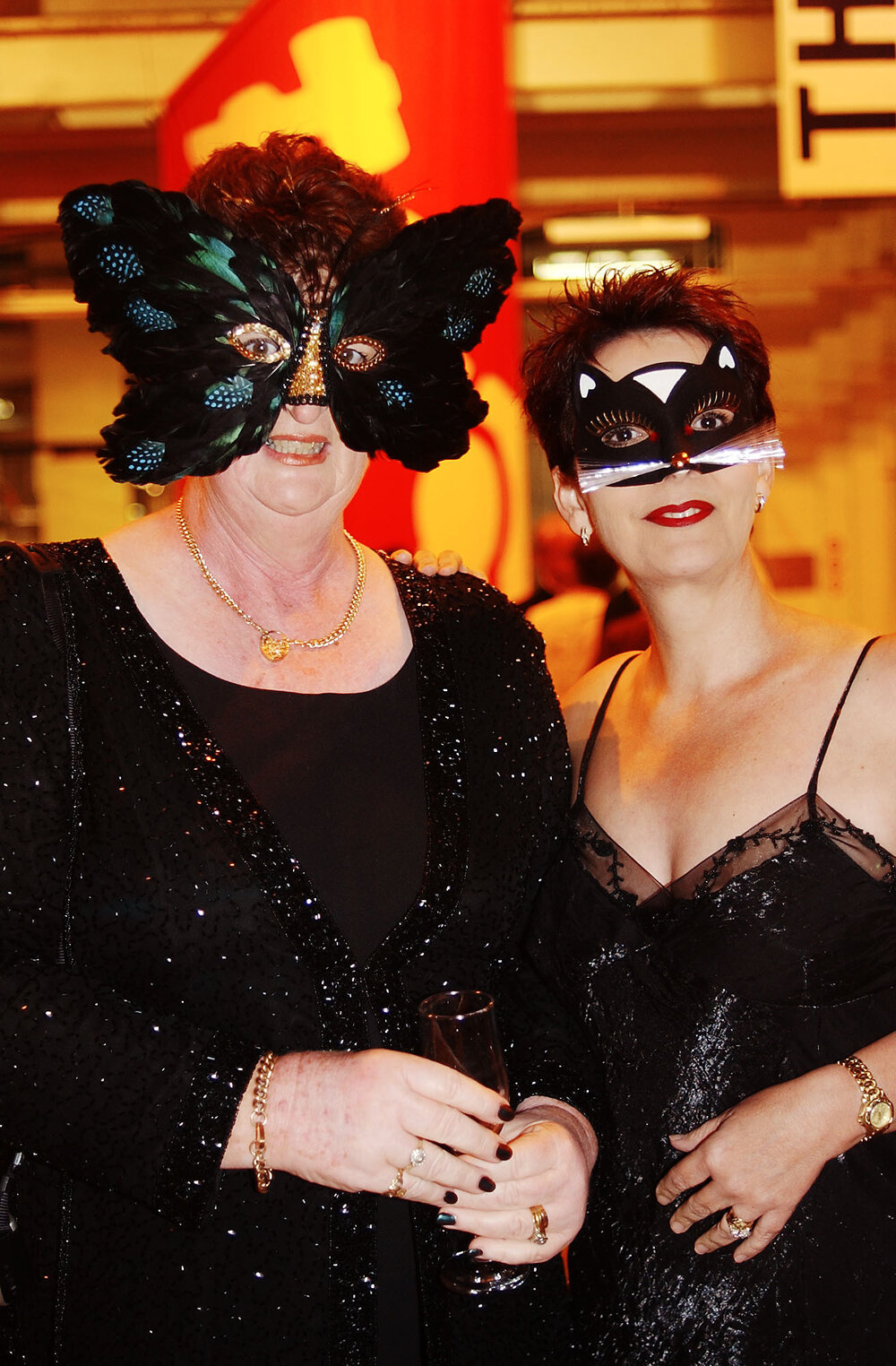 Roslyn Cooper and Jacqui Nichols at the Ipswich Mayor's Ball, Ipswich, April 2003