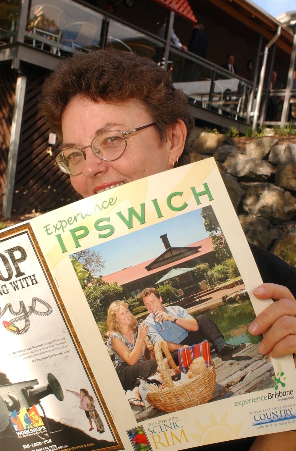 Jan Duncan at the Ipswich Visitor Information Centre, Ipswich, April 2003
