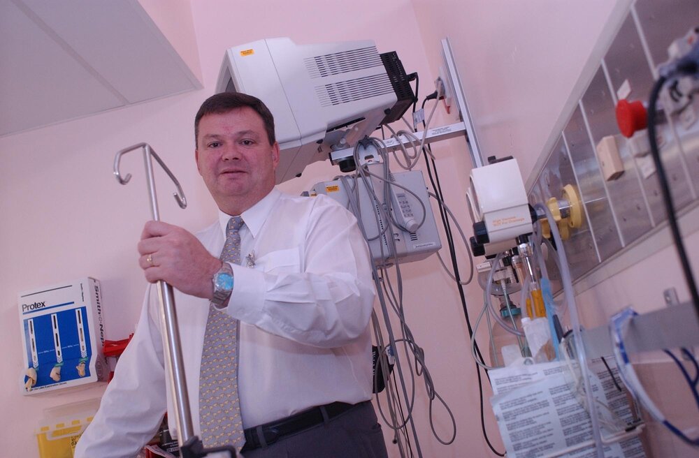Malcolm Passmore at St Andrews Hospital, Ipswich, April 2003