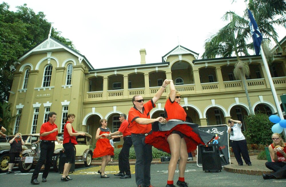 Just Rock performance at an event held at Ipswich Girls' Grammar School, Ipswich, April 2003