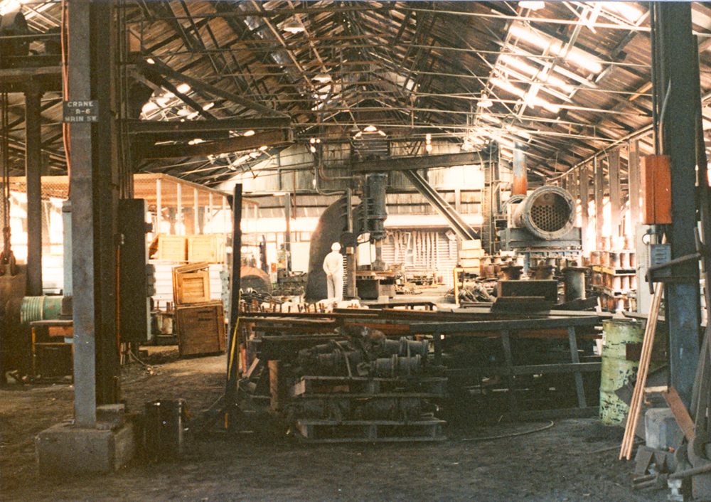 Blacksmiths shop, Ipswich Railway Workshops, North Ipswich, 1987