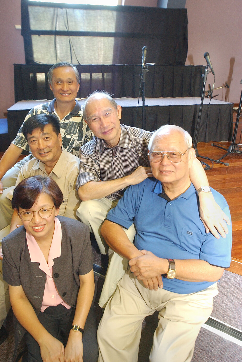 Paster Grace Wong with musicians C.L. Sun, K.O. Gao, Q.S. Wu and L.L. Cheng, Ipswich, November 2003