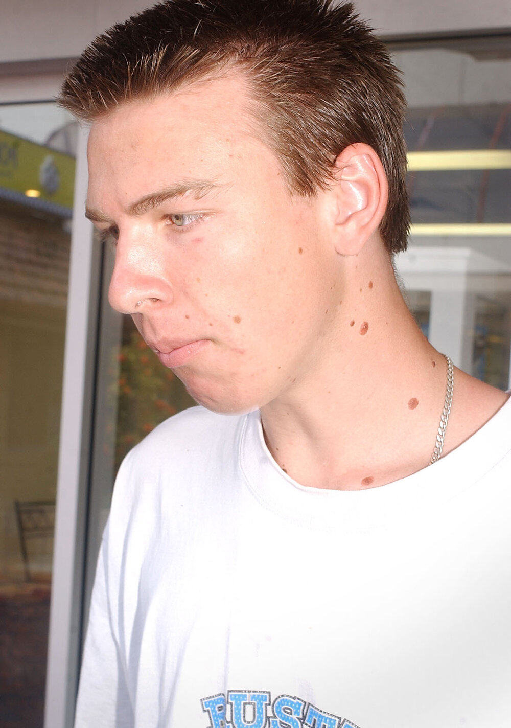 Geoff Hohnky participating in a vox pop, Ipswich, November 2003