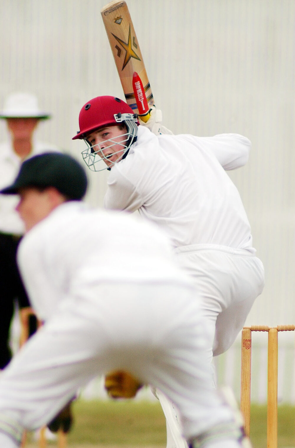 Mitchell Weatherhead in a cricket match, Ipswich, November 2003
