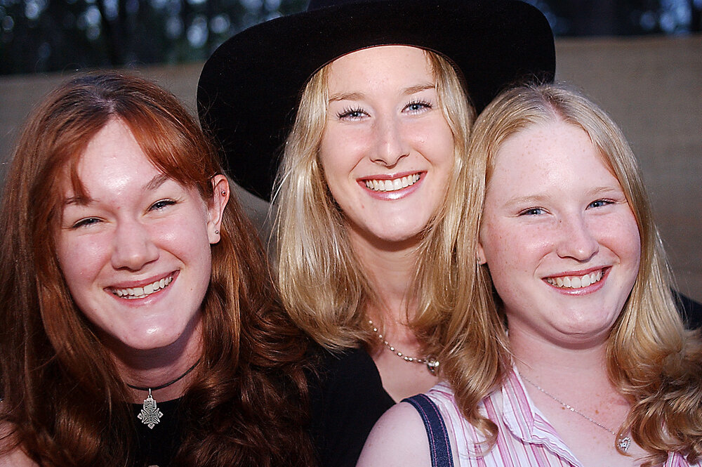 Sam Fraser, Katheryn Usher and Alison Fraser at the West Moreton Anglican College's rodeo event, Ipswich, November 2003