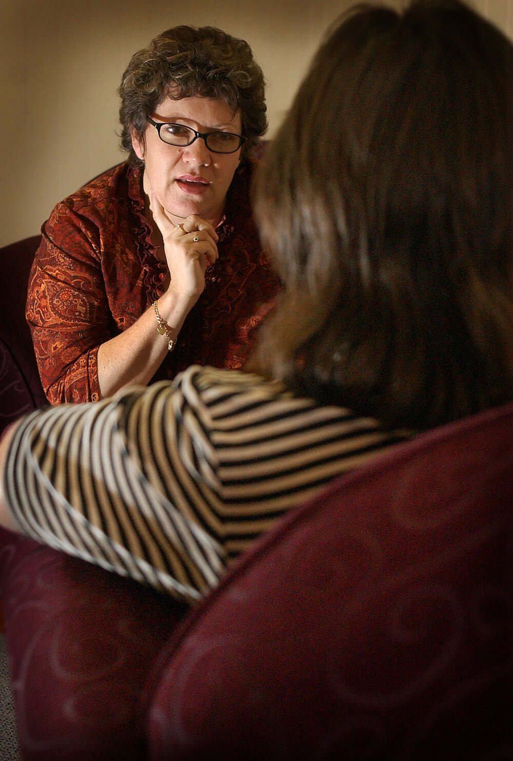 Chris Parker during a counselling session, Ipswich, August 2003