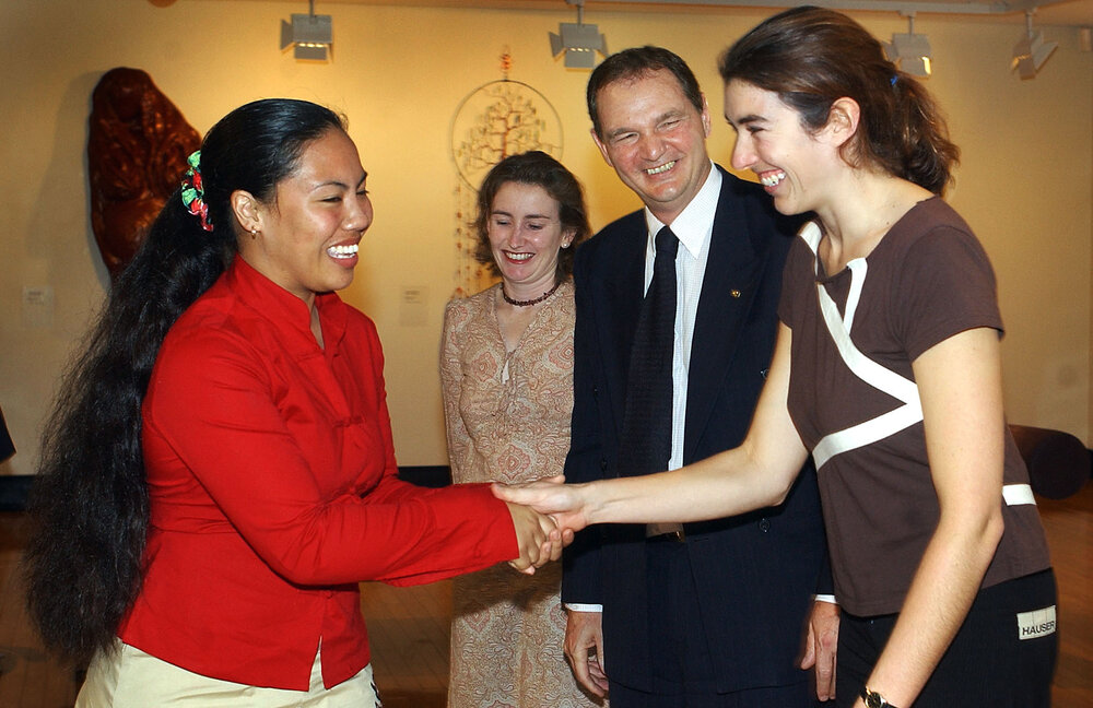 Rachel Nolan, MLA, Mayor Paul Pisasale, with two unidentified women, Ipswich, August 2003