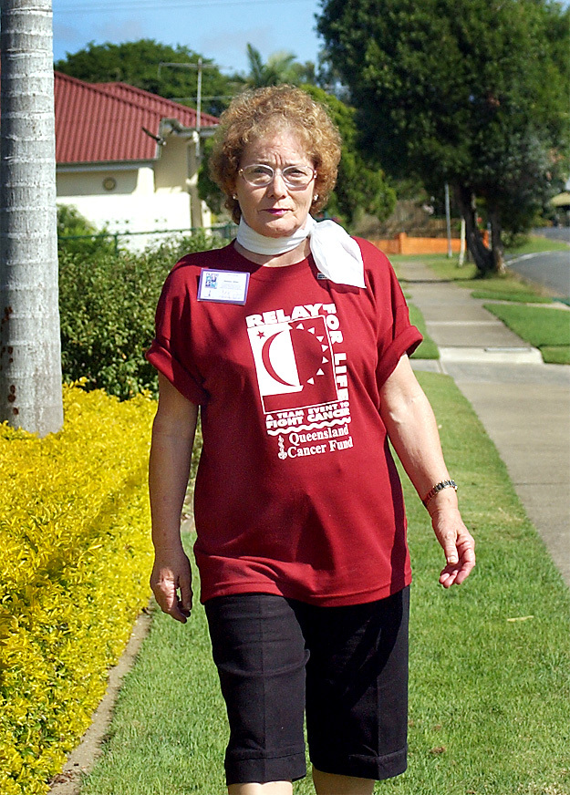 Melody Milne at the Relay for Life event for the Queensland Cancer Fund, Ipswich, May 2003