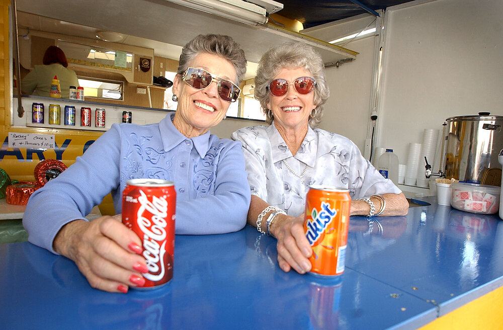 Two unidentified women at the Ipswich show, Ipswich, May 2003