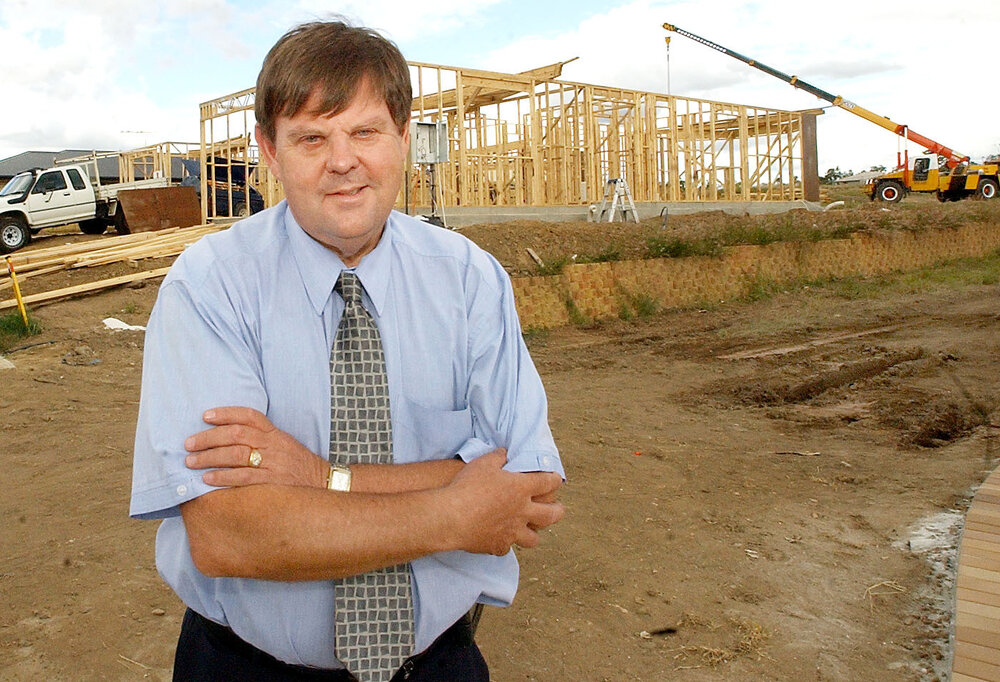 Unidentified man at construction site, Ipswich, May 2003