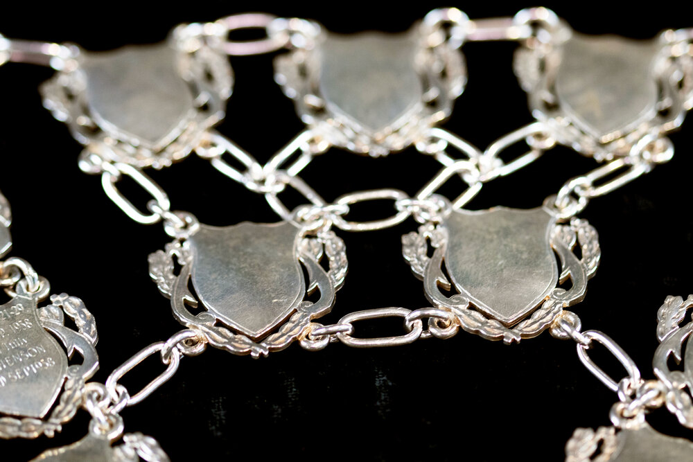 Close-up of an uninscribed section of the Ipswich Mayoral Chains of Office, in use since 2010 