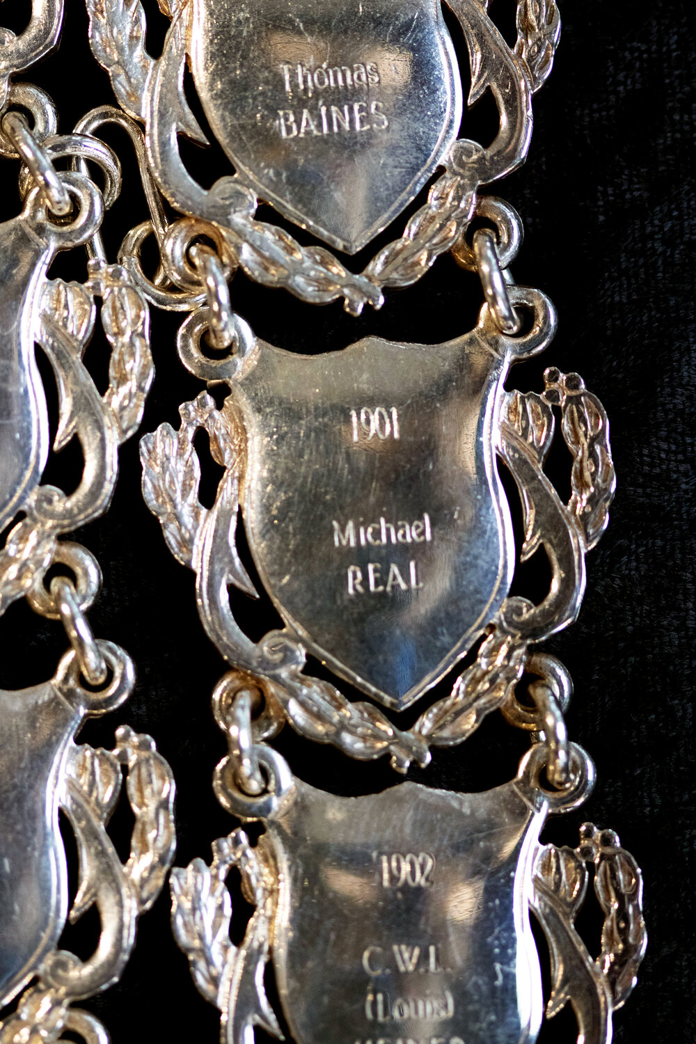 Shield for 23rd Mayor of Ipswich Michael Real, close-up of the Ipswich Mayoral Chains of Office, in use since 2010 