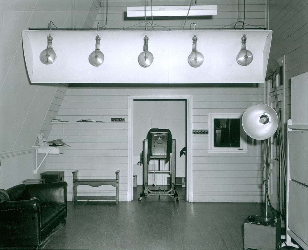 Interior of F. A. Whitehead and Sons studio, Brisbane Street, Ipswich, c.1961