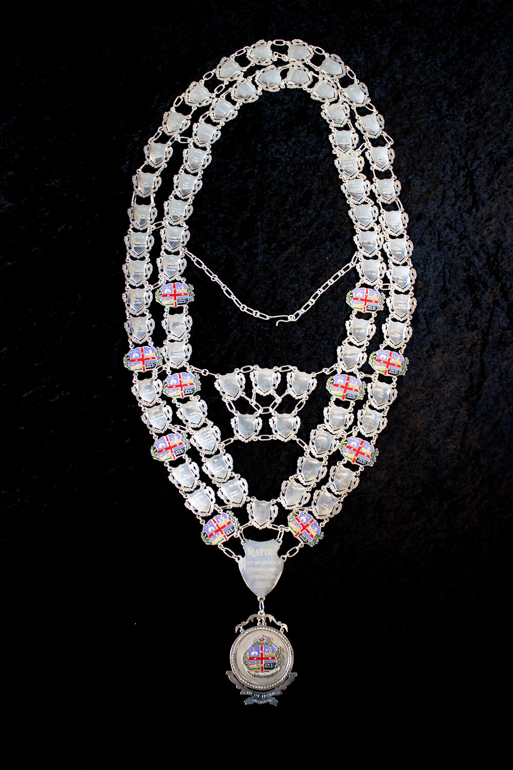 Ipswich Mayoral Chains of Office, front and reverse, in use since 2010 