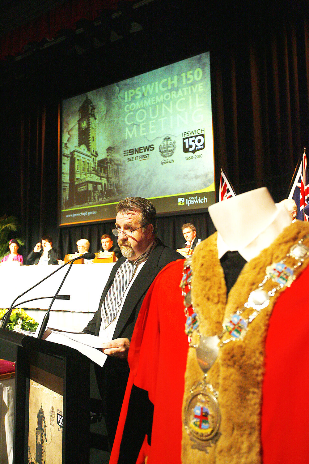 Ipswich 150th anniversary council meeting, Ipswich Civic Centre, April 2010 - Paul Tully