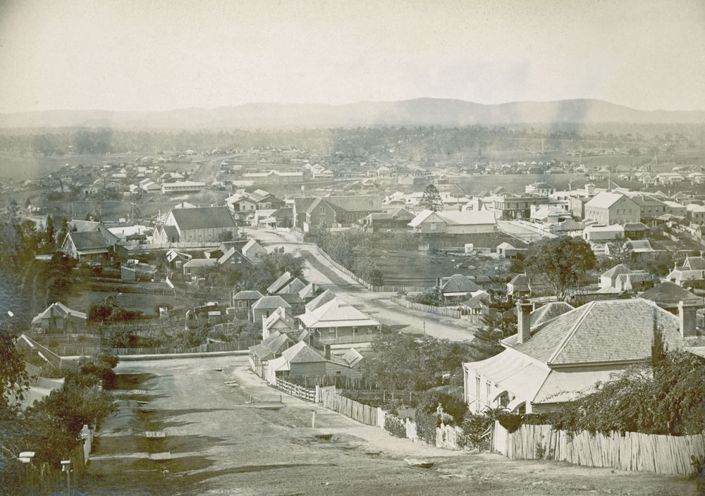 Ellenborough Street houses, from Denmark Hill, Ipswich, 1889-1890?