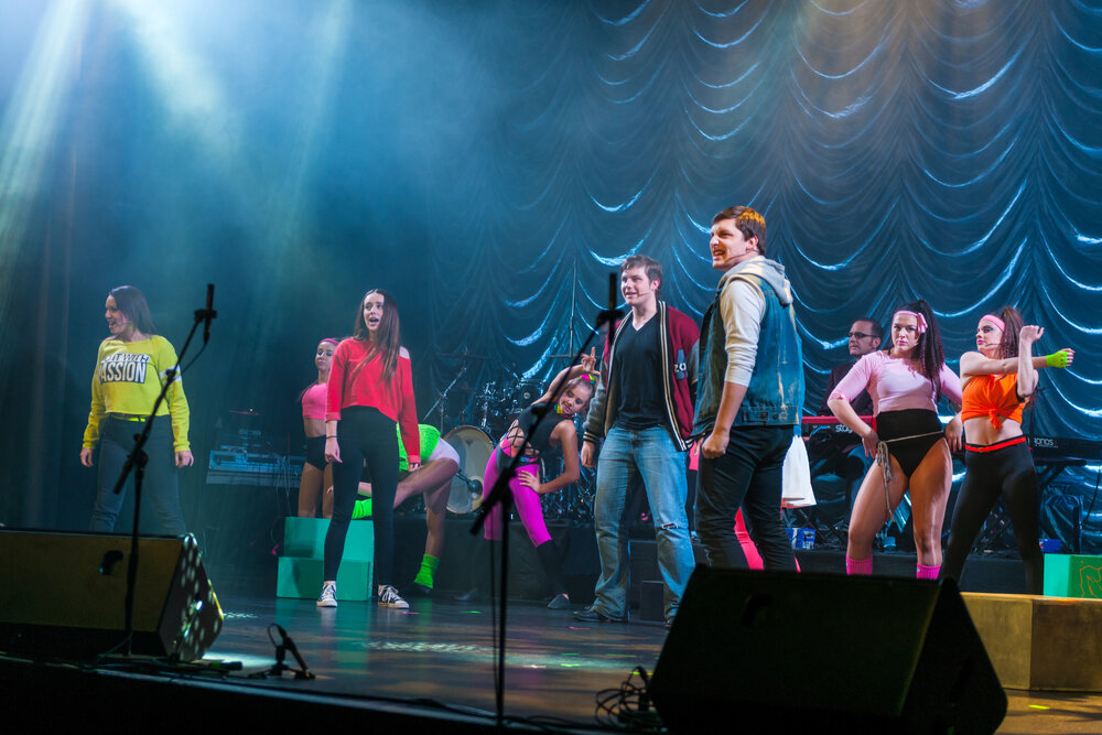 Performers on stage at The Mayor's Command Performance, part of Heart and Soul: Celebrating 40 years of the Ipswich Civic Centre, July 2015