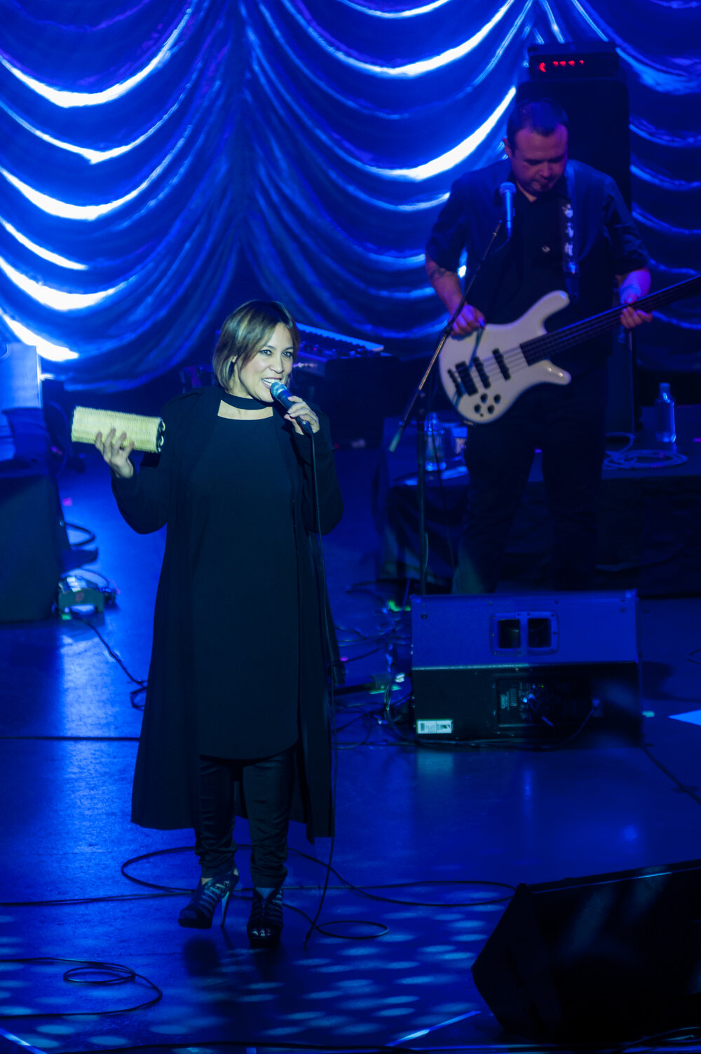 Kate Ceberano and band at The Mayor's Command Performance, part of Heart and Soul: Celebrating 40 years of the Ipswich Civic Centre, July 2015