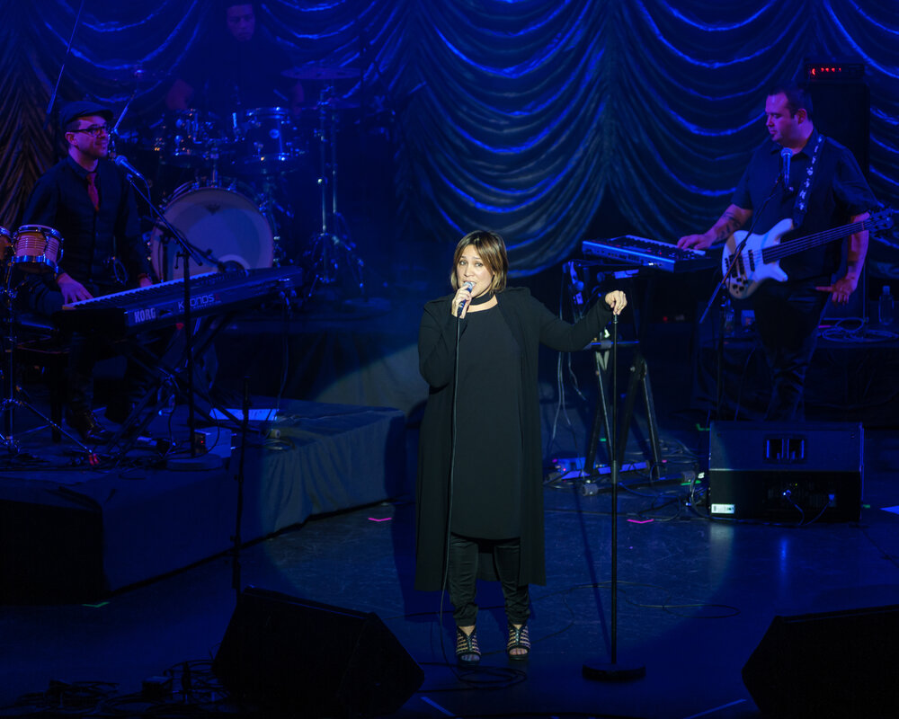 Kate Ceberano and band at The Mayor's Command Performance, part of Heart and Soul: Celebrating 40 years of the Ipswich Civic Centre, July 2015