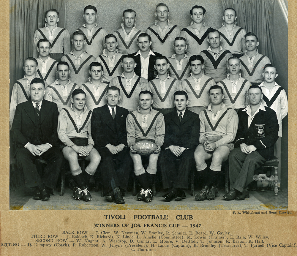 Tivoli Football Club (The Tigers), Ipswich, 1947