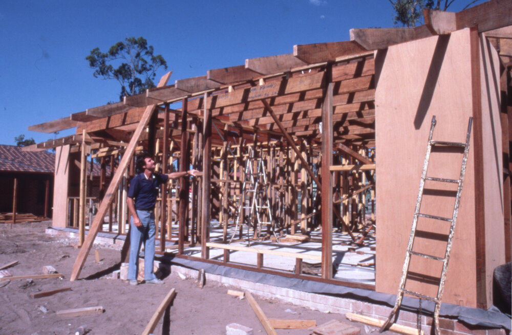 House under construction in the former Moreton Shire Council area, c.1987