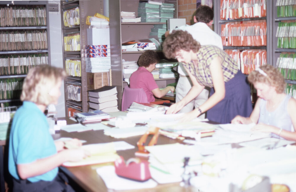 Filing room of the former Moreton Shire Council, Yamanto, c.1987