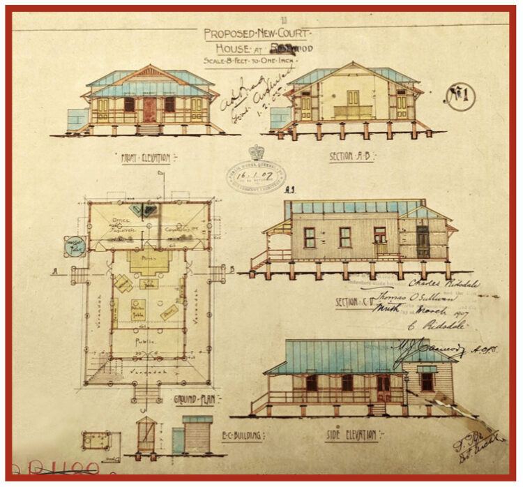 Proposed New Courthouse at Rosewood, 1907