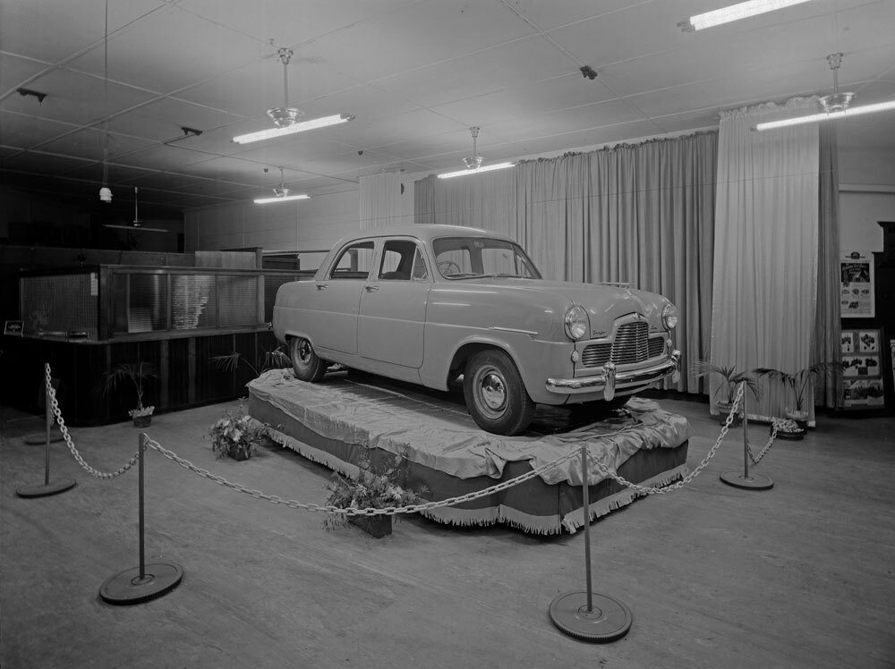Modern Motors Showroom, corner of Gordon and Brisbane Streets, IPswich, 1951