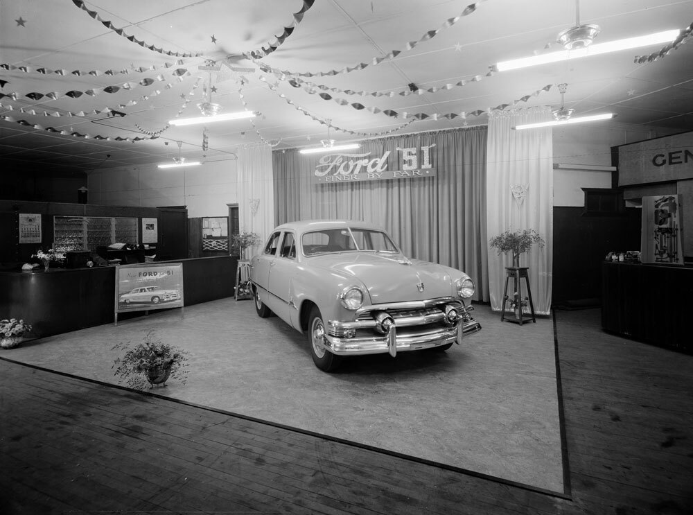 Modern Motors Showroom, corner of Gordon and Brisbane Streets, IPswich, 1951