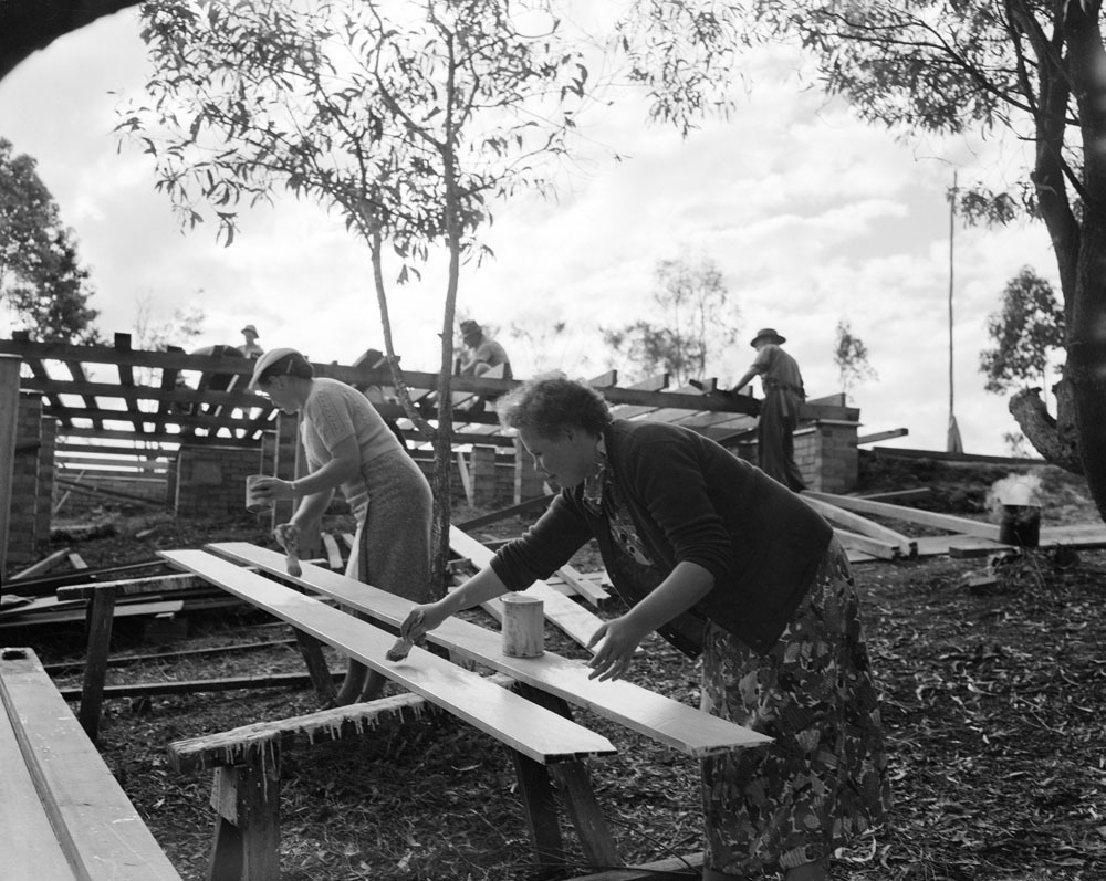 Construction of the Outridge Street Scout Hut, Ipswich, 1955