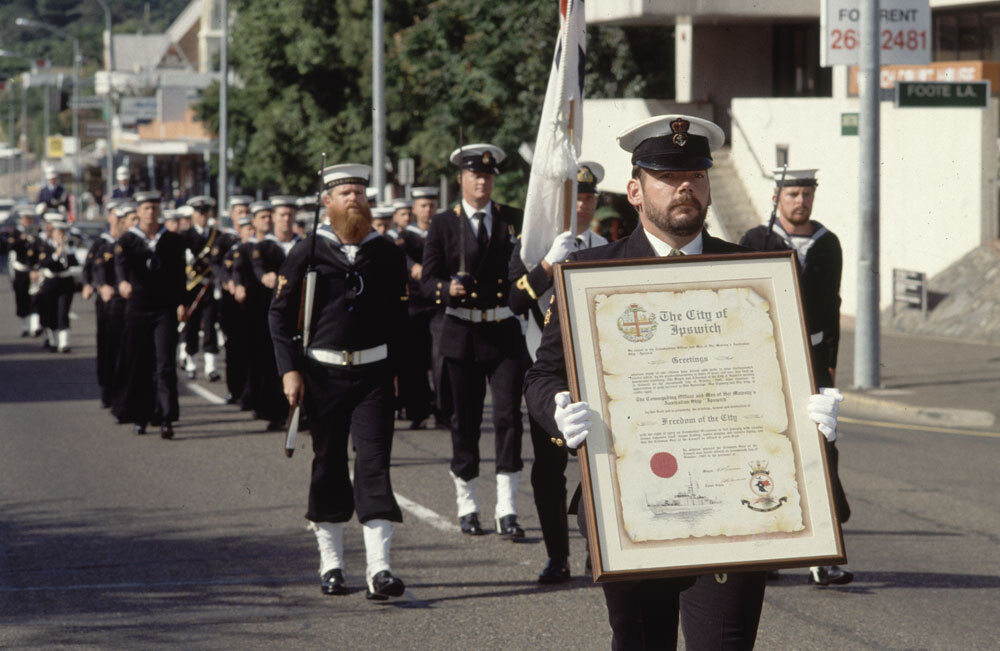 "Freedom of the City" Navy parade, Ipswich, 1992