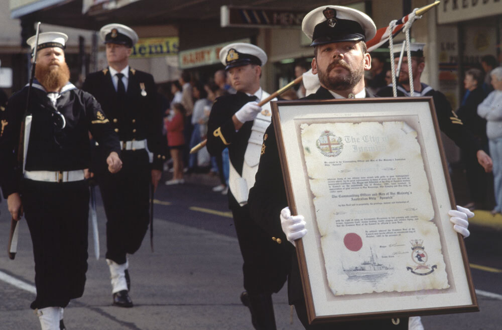 "Freedom of the City" Navy parade, Ipswich, 1992
