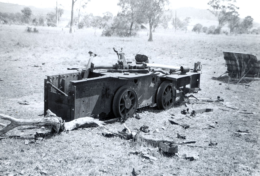 Derelict machinery at Caledonian Colliery, Thagoona, Ipswich, 1957