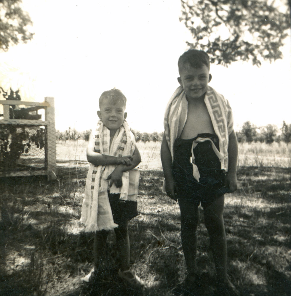 Young boys ready for a swim at Coominya, c.1949