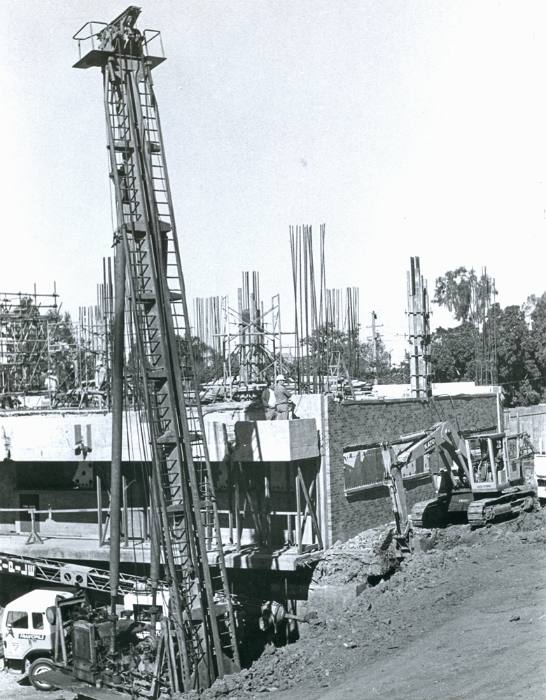 Construction site at Ipswich General Hospital, Ipswich, 1996