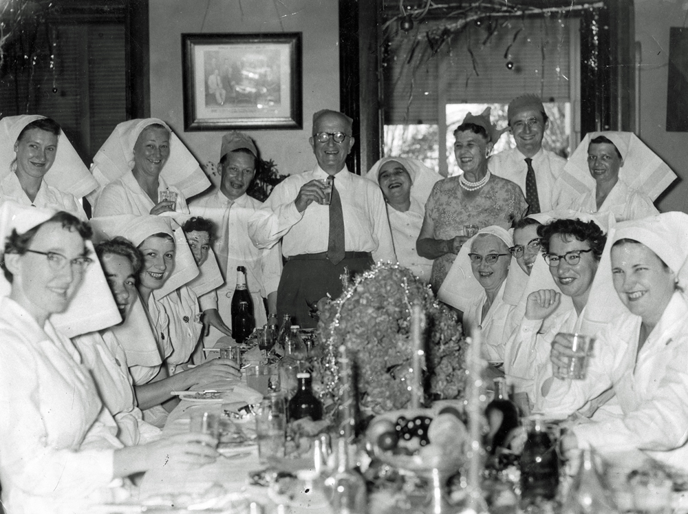 Medical and nursing staff from Ipswich General Hospital, Ipswich, 1958