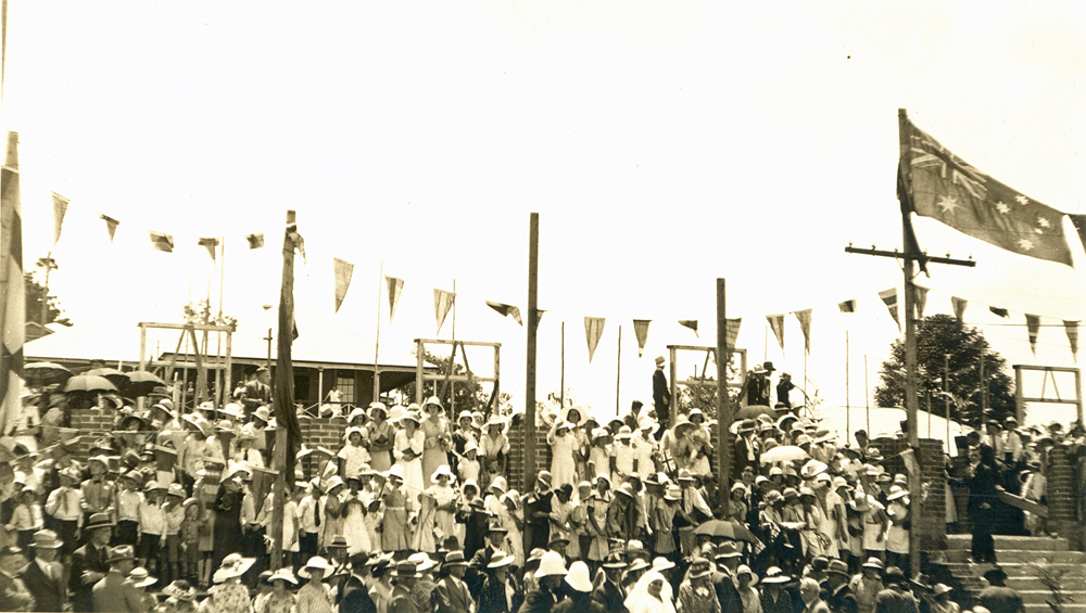 Crowds at the Ipswich General Hospital during the visit by the Duke of Gloucester, Ipswich, 1934