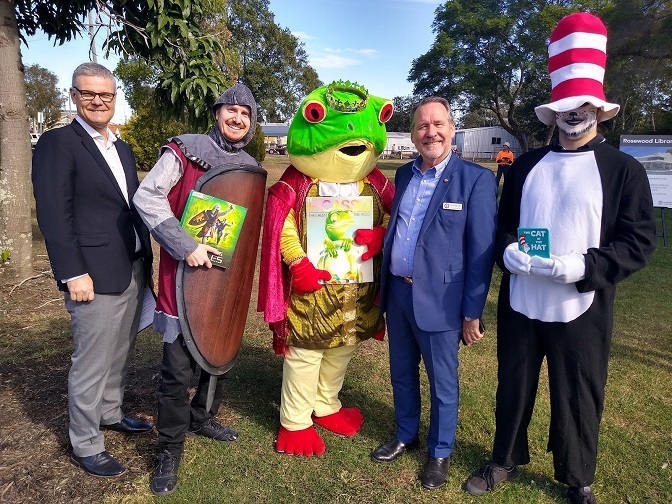 Sod turning event for Rosewood Library, Rosewood, Ipswich, 2019