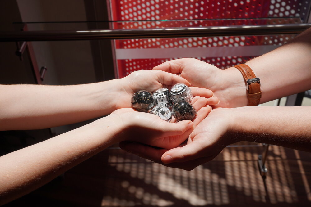 Ozobot's at Springfield Central Library, Springfield, Ipswich, 2021