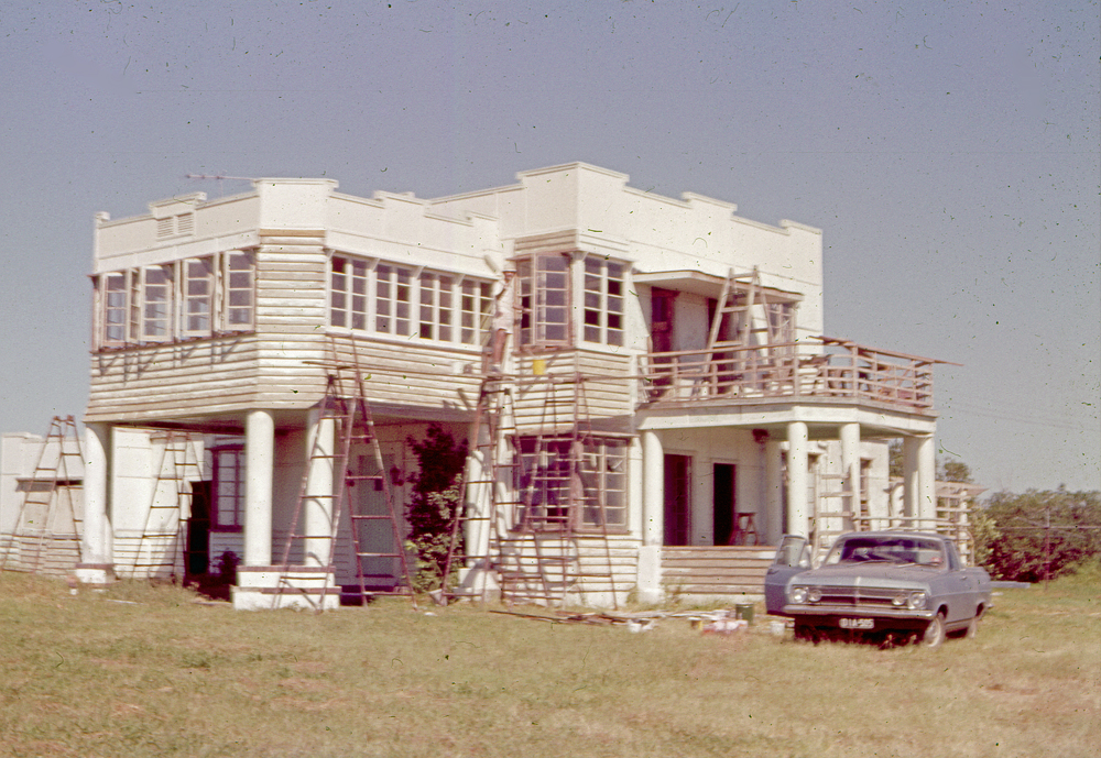 Home on road to Mt Walker from Rosewood, during renovations, Rosewood, Ipswich, 1970s