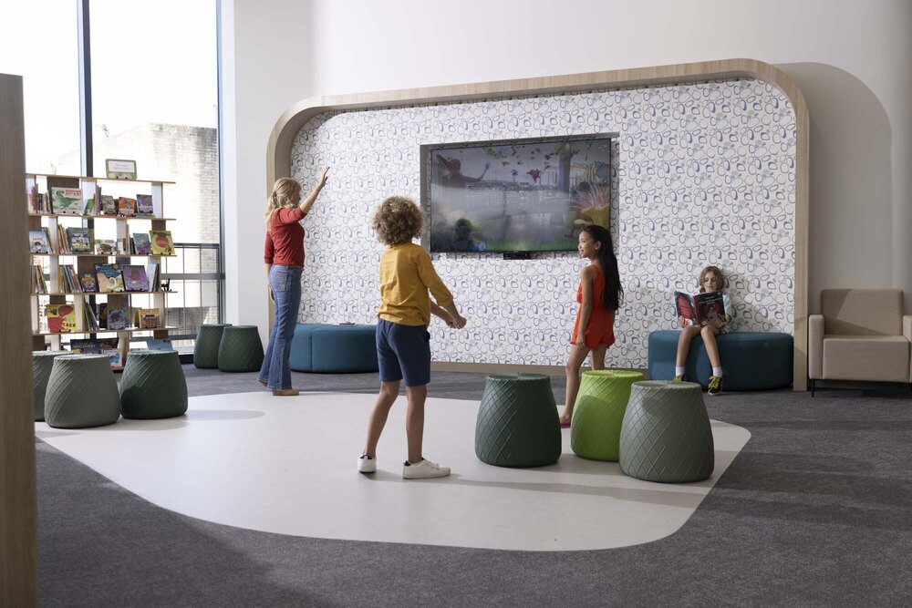 Marketing images for the launch of Ipswich Children's Library, 2021