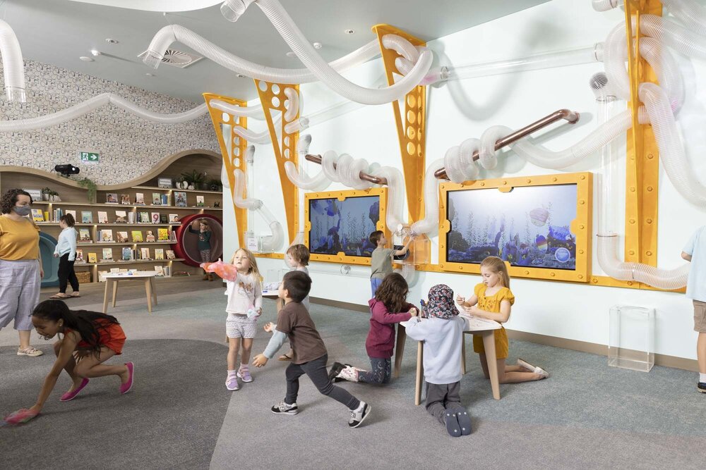 Marketing images for the launch of Ipswich Children's Library, 2021