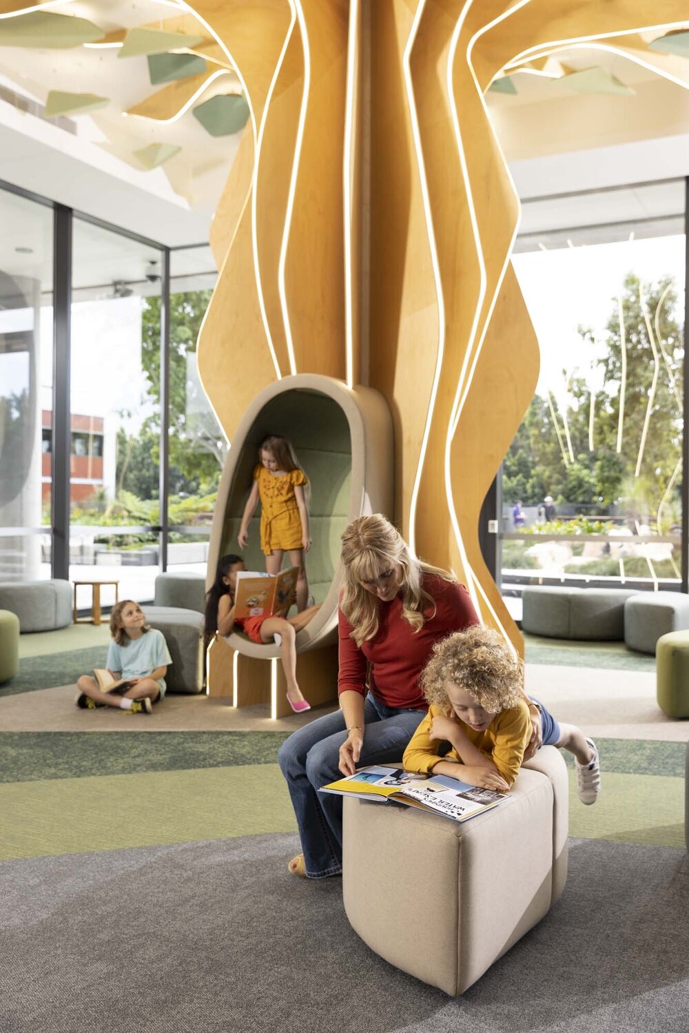 Marketing images for the launch of Ipswich Children's Library, 2021