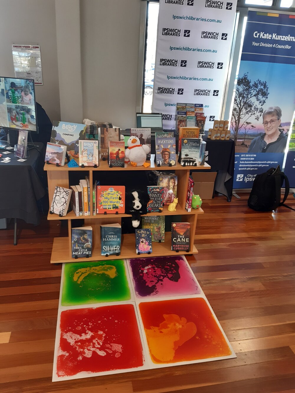 Ipswich Libraries' display at the Rosewood Show, 2022